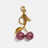 蔻驰/Coach 黄铜色硬件+兰花紫色 树脂 樱桃手袋挂饰 77840-B4-OD