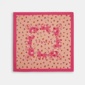 蔻驰/Coach 马车茶玫瑰印花真丝头巾 C0007-S9W