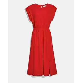 蔻驰/Coach 肩褶中长裙 C4990-RED-12