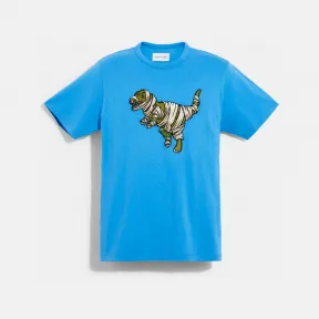 蔻驰/Coach COACH X MICHAEL B. JORDAN 棉T恤，点缀干化 REXY 挂件 C6714-BLU-L