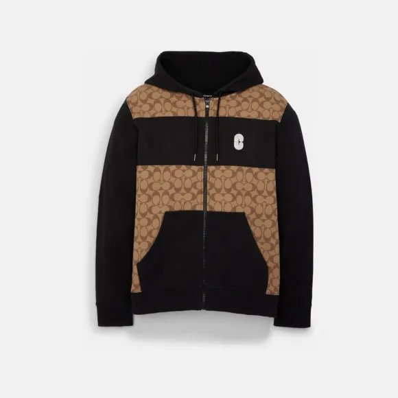 蔻驰/Coach 标志性全拉链连帽衫 C7817-OFZ-XXL