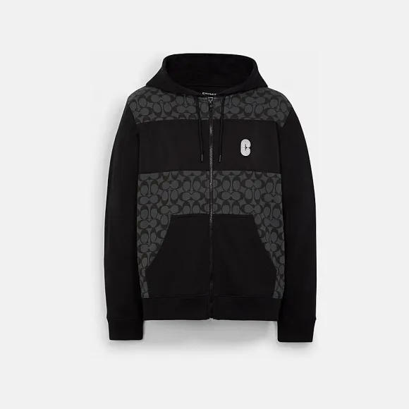 蔻驰/Coach 经典标志拉链连帽卫衣 C7817-R8E