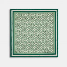 蔻驰/Coach 标志印花真丝方巾 C8362-GRN