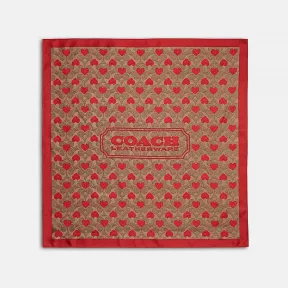 蔻驰/Coach 复杂爱心情人节印花丝绸大手帕 C8400-E7V-ONE