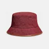 蔻驰/Coach 深红色 经典标志提花渔夫帽 C8885-CMS-ONE