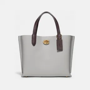 蔻驰/Coach B4TY5 PVC 内部拼色经典标志帆布WILLOW 24号托特包 C9092-B4TY5