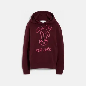蔻驰/Coach 女士 酒紅色 连帽衫 CA384-F3X-L