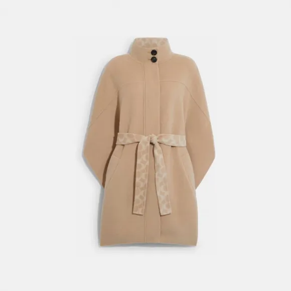 蔻驰/Coach 双面羊毛斗篷 CA489-OTM-XXS