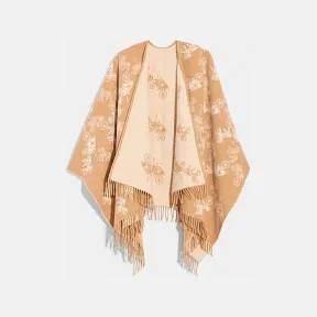 蔻驰/Coach 淡褐色 双面马车图案披风 CB693-OTM