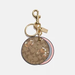 蔻驰/Coach 经典标志帆布舞蹈小猫印花镜子手袋挂件 CC476-IME7V