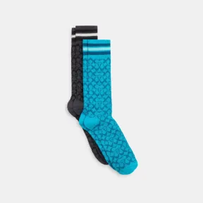 蔻驰/Coach 标志性小腿长袜 CE281-TE-BK