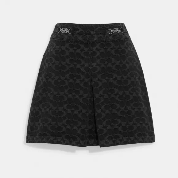 蔻驰/Coach 标志性提花牛仔裙 CG588-BLK-00