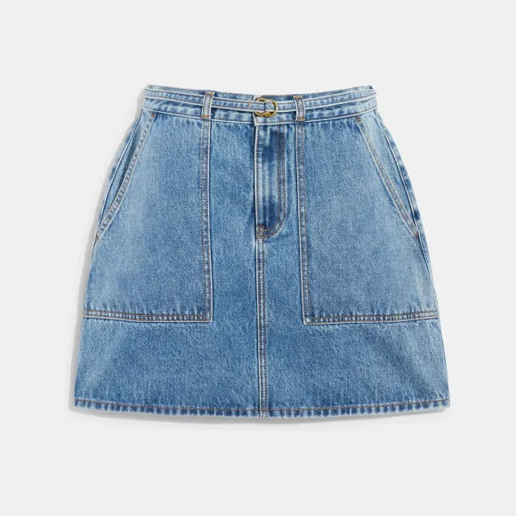 蔻驰/Coach 牛仔裙 CG802-BLU-06