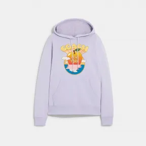 蔻驰/Coach 纽约苹果日落连帽衫 CJ469-LAV-XS