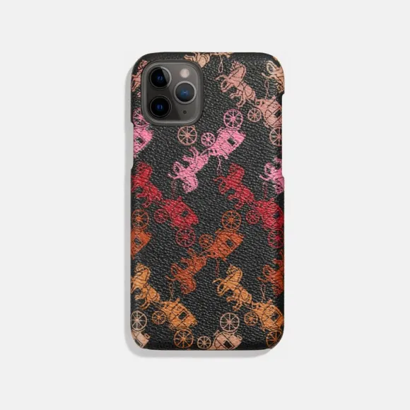 蔻驰/Coach  马车图案印花IPHONE 11 PRO保护套 4314_BLC