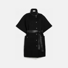 蔻驰/Coach  女士 双面腰带披风 6953-BLK