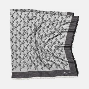 蔻驰/Coach 马车图案大号方巾 85977_GRY