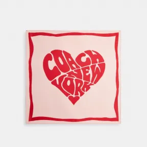 蔻驰/Coach 爱心印花丝巾 CU349-PK-RD