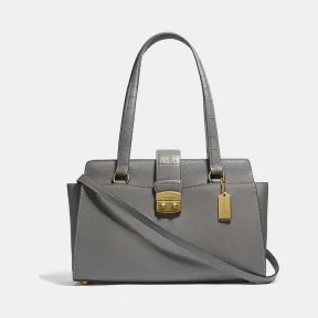 蔻驰/Coach Crossgrain Leather Avary Carryall W Croc Details F38082