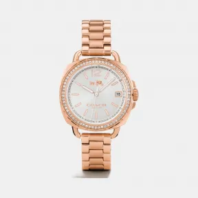 蔻驰/Coach TATUM玫瑰金色阳光表盘表链腕表 W6162 B7M