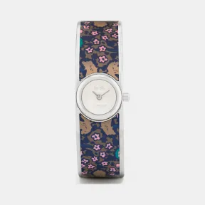 蔻驰/Coach SCOUT不锈钢表壳印花真皮镶嵌表镯腕表 W6198 LI7