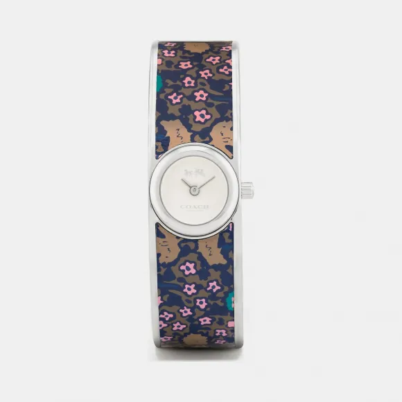 蔻驰/Coach SCOUT不锈钢表壳印花真皮镶嵌表镯腕表 W6198 LI7