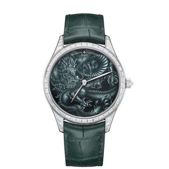 江诗丹顿/Vacheron Constantin 阁楼工匠系列 40 MM 18k白金,镶嵌146颗长阶梯形切割钻石（约7.10克拉） 自动机械机芯 男表 2017C-000G-096C