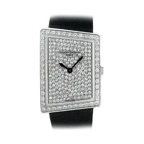 江诗丹顿/Vacheron Constantin 1972系列 18k白金镶钻 石英机芯 女表 25521-000G-9024