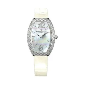 江诗丹顿/Vacheron Constantin Egerie系列 18k白金镶钻 石英机芯 女表 25541-000G-926