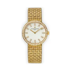 江诗丹顿/Vacheron Constantin Patrimony传承系列 18k黄金镶钻 石英机芯 女表 25562-206