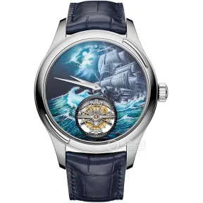 江诗丹顿/Vacheron Constantin 阁楼工匠系列 45 MM 18K白金 手动机械机芯 女表 6540C-000G-034C