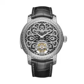 江诗丹顿/Vacheron Constantin 阁楼工匠系列 44 MM 18k白金，手工雕刻 手动机械机芯 男表 6650C-000G-084C