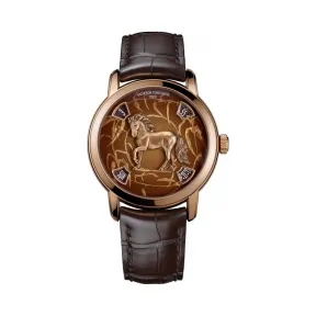 江诗丹顿/Vacheron Constantin 艺术大师系列 18K 5N红金 自动机械机芯 男表 86073-000R-9831