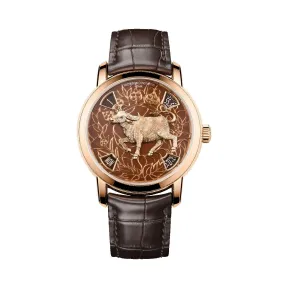 江诗丹顿/Vacheron Constantin Métiers d'Art艺术大师系列The legend of the Chinese zodiac中国十二生肖传奇 - 牛年 自动上链 40 MM 男表 86073-000R-B646