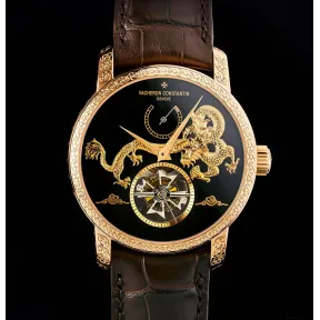 江诗丹顿/Vacheron Constantin 传袭系列 18k 5N粉红金 手动机械机芯 男表 89000-000R-B258