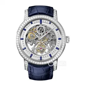 江诗丹顿/Vacheron Constantin 阁楼工匠系列 46 MM 18k白金，镶嵌238颗长阶梯形切割钻石，总重8.60克拉 手动机械机芯 男表 89667-000G-B607