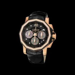 昆仑/Corum 40MM 玫瑰金镶钻表圈 自动机械机芯 984-970-85-0081-PN36