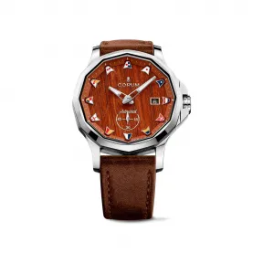 昆仑/Corum 海军上将Legend 32腕表 系列 不锈钢，双面防眩水晶玻璃表镜，水晶玻璃表背 自动机械机芯 A395-03789