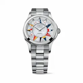 昆仑/Corum 海军上将Legend 32腕表 系列 不锈钢，5N 18Kt玫瑰金表圈和表冠，双面防眩水晶玻璃表镜，水晶玻璃表背，镶52颗VS净度/F至G色钻石，0.78克拉 自动机械机芯 A400-03177–400.100.20-V200BL12