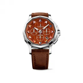 昆仑/Corum 43毫米金桥圆形腕表 系列 18Kt白金，水晶玻璃表壳中层，双面防眩水晶玻璃表镜，水晶玻璃表背 手动机械机芯 A984-03790