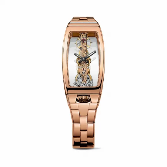昆仑/Corum 金桥女表 系列 5N 18Kt玫瑰金，开放式背盖，双面防眩水晶玻璃表镜 手动机械机芯 B113-00975–113.101.55-V8800000