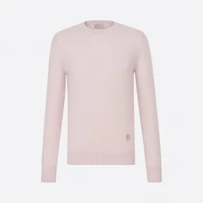 迪奥/Dior 淡粉色羊绒“CD Gothique”标志针织衫 013M602AT070-C484