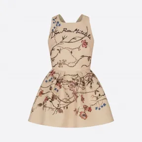 迪奥/Dior 米色棉质混纺提花布 Desire 茹伊印花背心 021B46X3106-X1317