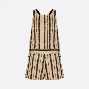 迪奥/Dior 柞蚕丝混纺条纹 Natural Dior 连体裤 021E04A7718-X1851