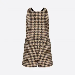 迪奥/Dior 柞蚕丝混纺千鸟格纹 Natural Dior 连体裤 021E04A7722-X1851