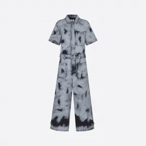 迪奥/Dior Tie & Dior 灰色和黑色牛仔连体裤 022E03A3154-X9374