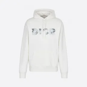 迪奥/Dior 米白色 Molton 棉质连帽衫搭配 DIOR AND DANIEL ARSHAM 褪色 3D 徽标印花 023J605C0531-C088