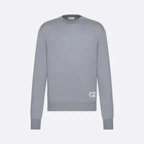 迪奥/Dior 灰色羊毛和桑蚕丝 DIOR AND DANIEL ARSHAM “CD”蚀刻效果 3D 印花针织衫 023M671AT845-C888