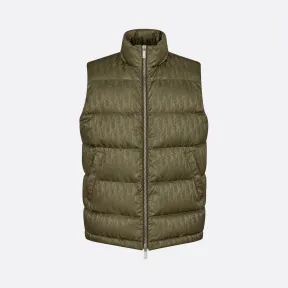 迪奥/Dior 卡其色羽绒 Oblique 印花无袖背心 033C410A4462-C686