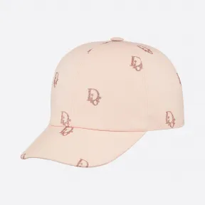 迪奥/Dior 粉色华达呢 Dior Oblique 图案棒球帽 0RBM12HATF-Y62I